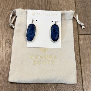 Kendra Scott Navy Blue Statement Earrings